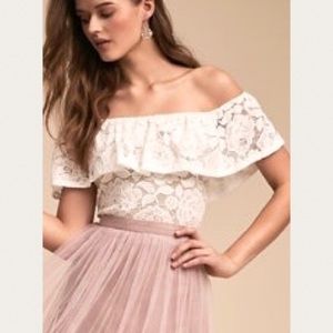 New BHLDN Anthropologie Bonnie M Lace Wedding Top